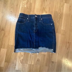 Madewell High Waist Straight Denim Miniskirt